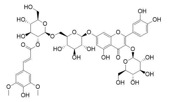Quercetin-3-O-beta-D-glucopyranosyl-7-O-[(2-O-trans-sinnapoyl)-beat-D-glucopyranosyl(1->6)]-beat-D-glucopyranoside)